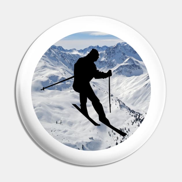 Skiing Pin by Pipa's design