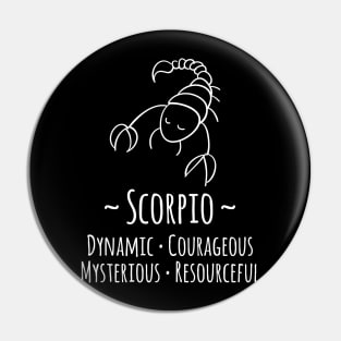 Scorpio Zodiac Sign Pin