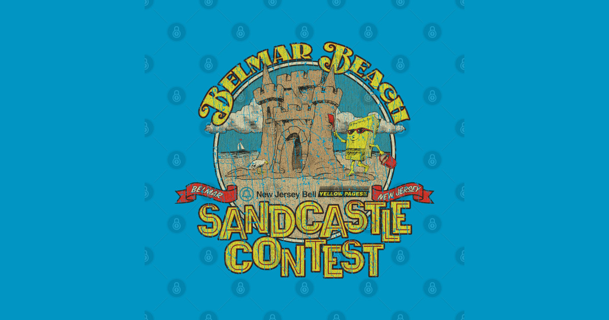 Belmar Beach Sandcastle Contest 1987 New Jersey TShirt TeePublic