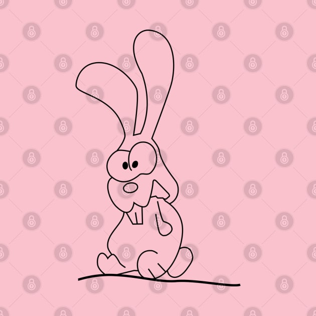 crazy sitting bunny by Guth