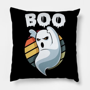 Ghost - Boo Cute Halloween Ghost Retro Vintage Pillow