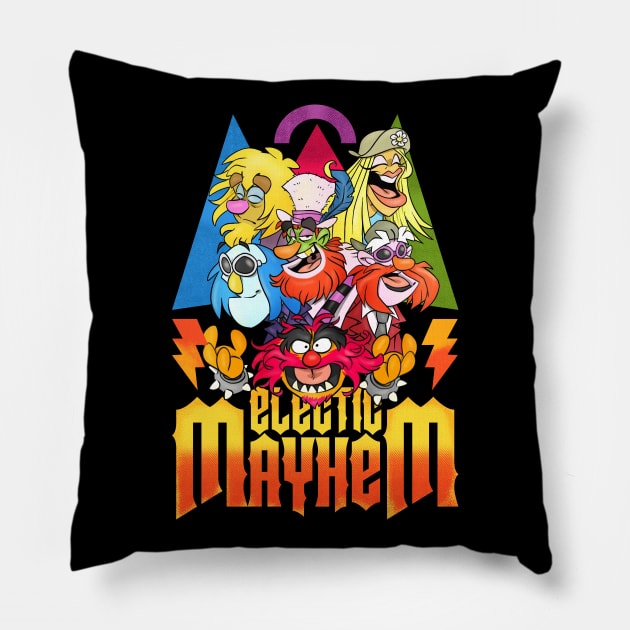 ELECTRIC MAYHEM IS ROCKS Pillow by ngepetdollar