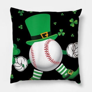 Baseball Leprechaun With Beer And Shamrocks Dancing Patrick Pillow