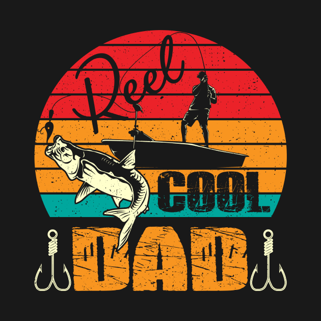 Reel Cool Dad Funny Fishing Gift For Dad Fisherman Daddy Father's Day Men's T-Shirt by paynegabriel