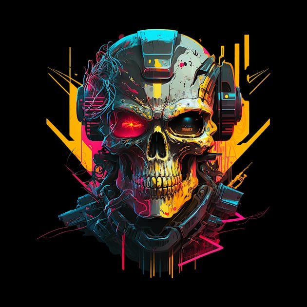 Futuristic Robotic Skull by Open World Games