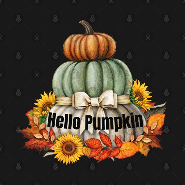 Happy Fall Hello Pumpkin Retro Fall Autumn Vibes by BellaPixel