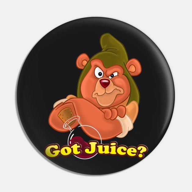 Got Juice - Gruffi Bear Pin by Ryans_ArtPlace