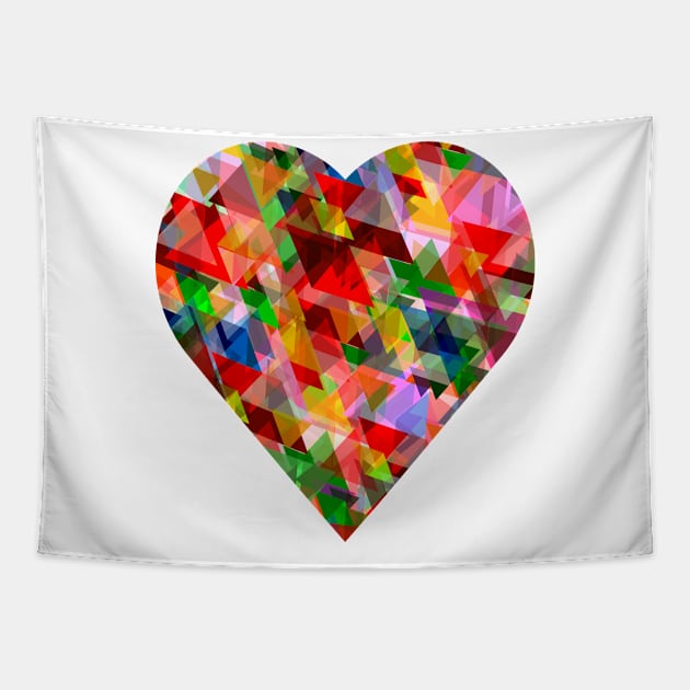 Heart Crystals Tapestry by Mako Design 