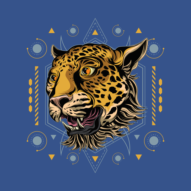 cheetah sacred geometry by Tshirt lover 1