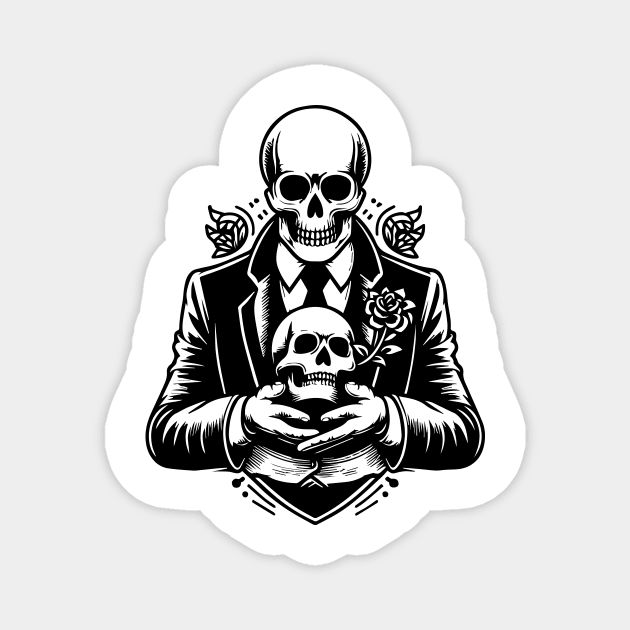 hamlet with skull Magnet by lkn