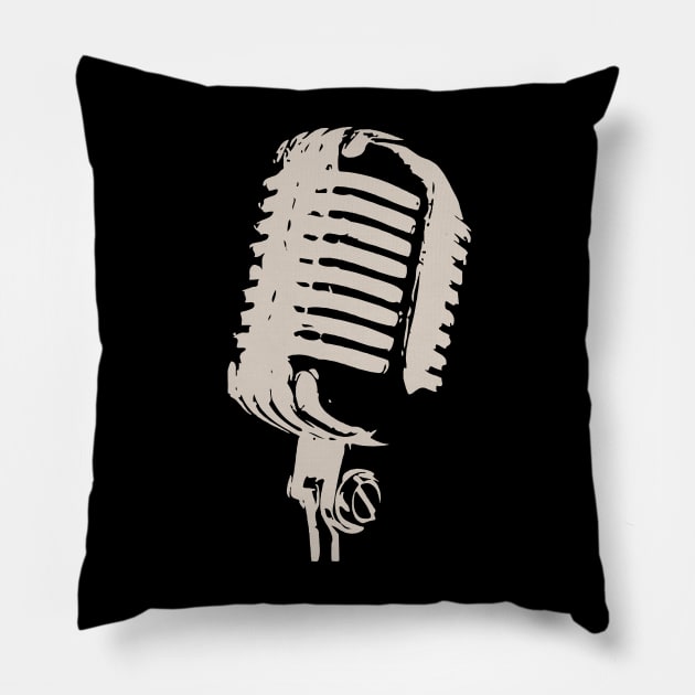 hip hop microphone Pillow by Lamink