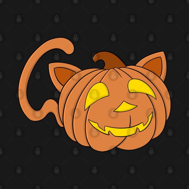 Halloween Pumpkin Cat by Funky Chik’n