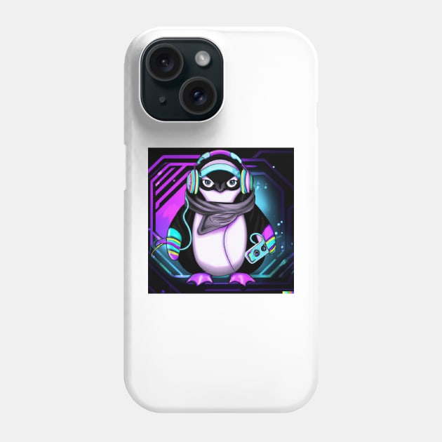 Gamer Penguin Phone Case by GhostlierNation
