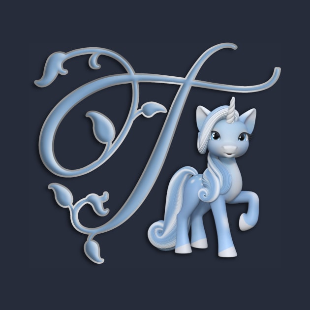 Monogram T Custom Unicorn by AlondraHanley