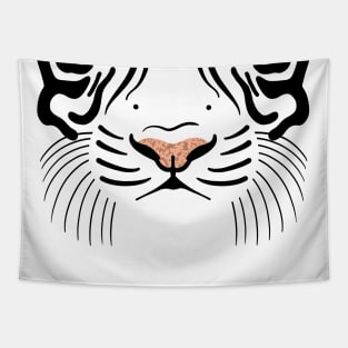 White Tiger face Tapestry