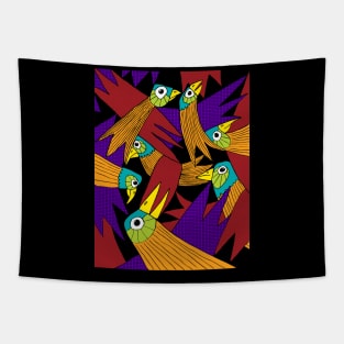 Parrot bird pattern in color Tapestry