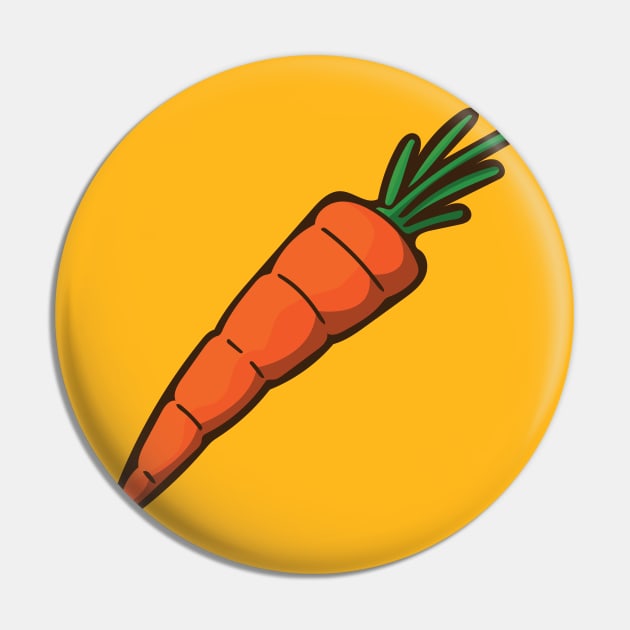 Orange Carrot Pin by deancoledesign