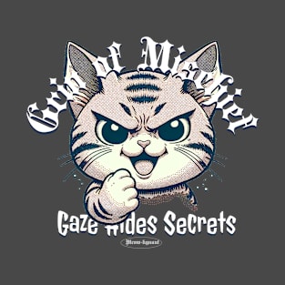 Gothic Evil Cat T-Shirt: Dark Feline Mystique Unleashed T-Shirt