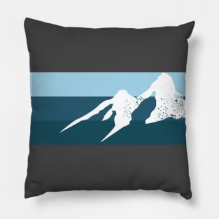 Mountain in Blue Pillow