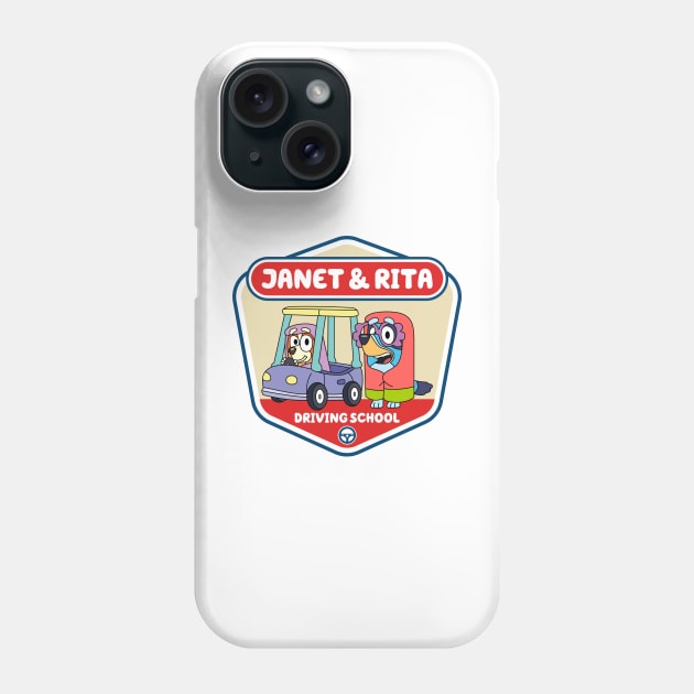 Janet and Rita Driving School, Bluey Grannies Phone Case by flataffex