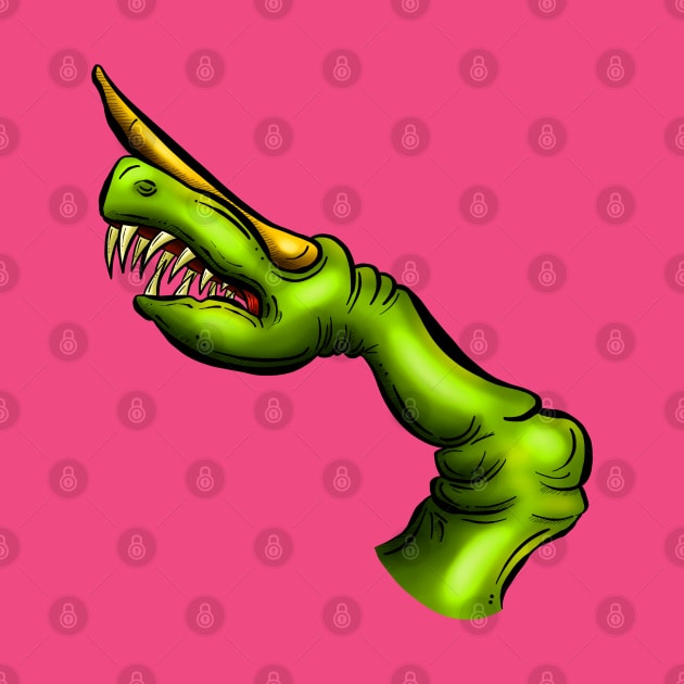 Zombie Finger Alien Cartoon by Squeeb Creative