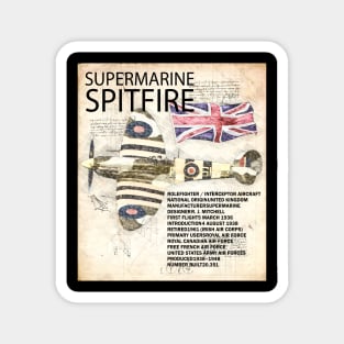 RAF Submarine Spitfire Aircraft Da Vinci Style Aeroplane Magnet