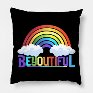 Beyoutiful  LGBT Gay Pride Pillow