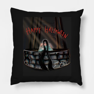 Creepy Scary Girl Pillow