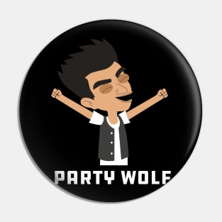 Big Mouth Party Wolf Pin