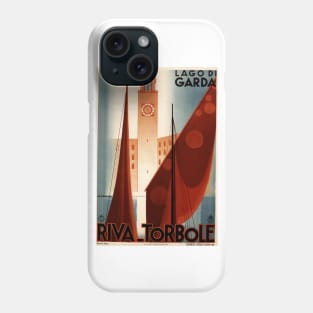 Riva - Torbole on Lake Garda, Italy - Vintage Travel Poster Design Phone Case