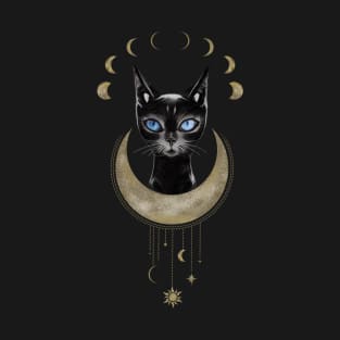 Cat Moon Phases T-Shirt