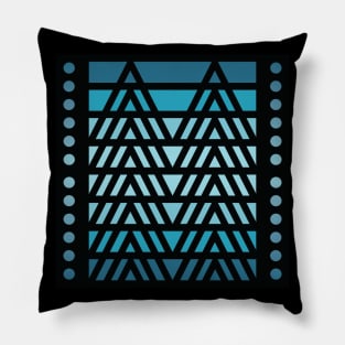 “Dimensional Peaks” - V.3 Blue - (Geometric Art) (Dimensions) - Doc Labs Pillow