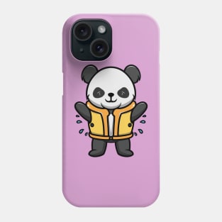 Cute Panda Wearing Lifebelt Phone Case