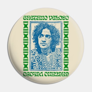 Caetano Veloso \/\/\/ Retro Original Fan Art Design Pin