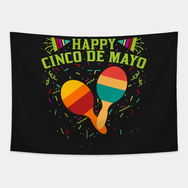 Cinco de Mayo Maracas Tapestry by RadStar