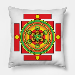 Metatron's Cube Merkaba Mandala Pillow