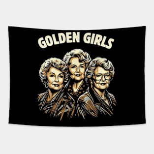 Golden Girls Portrait Collage—Dorothy, Blanche, Rose, and Sophia Tapestry