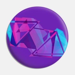 Geometric popart triangles futuristic purple Pin