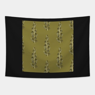 Knifeleaf Wattle Leaves Dark Green Tapestry