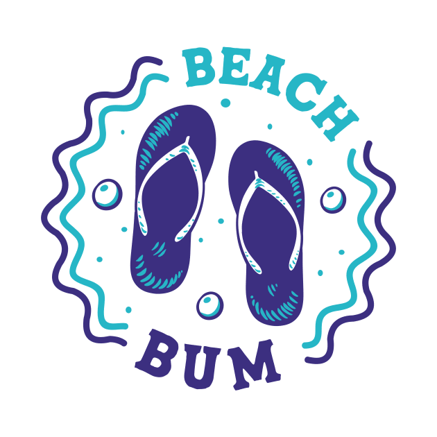 Beach Bum // Fun Summer Flip Flop Badge by SLAG_Creative