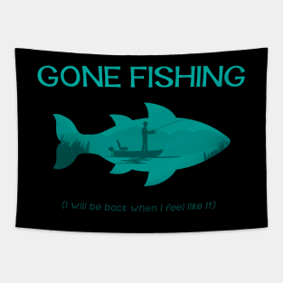 Gone Fishing Tapestry