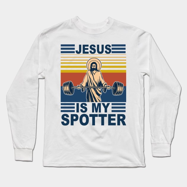 Fitness Jesus Is My Spotter Vintage - Jesus Is My Spotter Vintage
