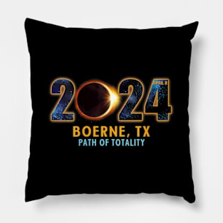 Wos Boerne Texas Total Solar Eclipse 2024 Pillow