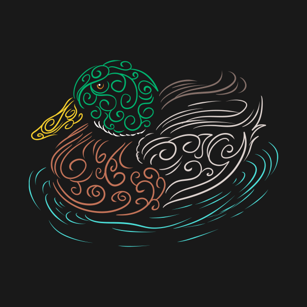 Duck lovers love this mandala in shape of a duck by SinBle