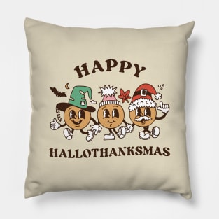 Happy Hallothanksmas Pillow