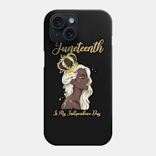 Juneteenth Black Girl Cute afro Girl Queen Celebrating 1865 Independence Phone Case