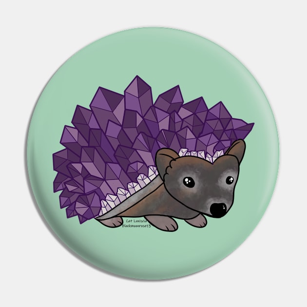 Amethyst Hedgehog Pin by Blackmoonrose13