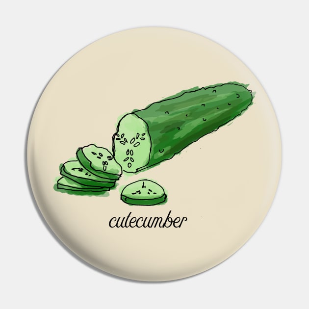 Cutecumber Pin by themanyartsofknight