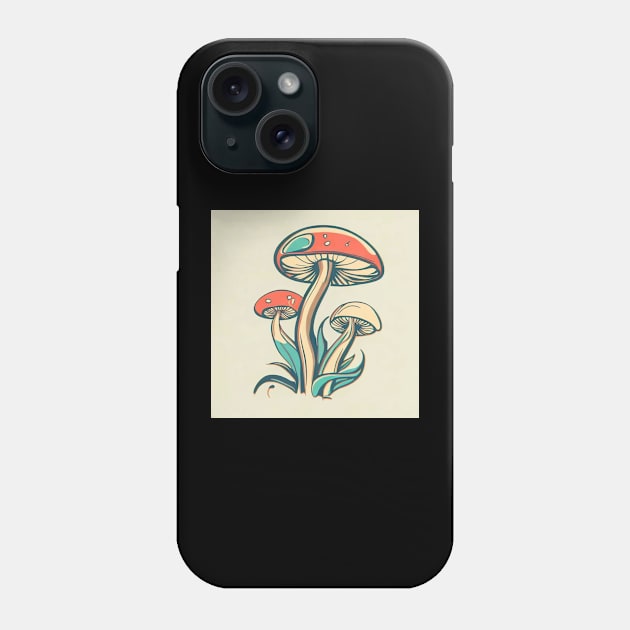 SHROOMS Phone Case by abovetheundergroundbrand