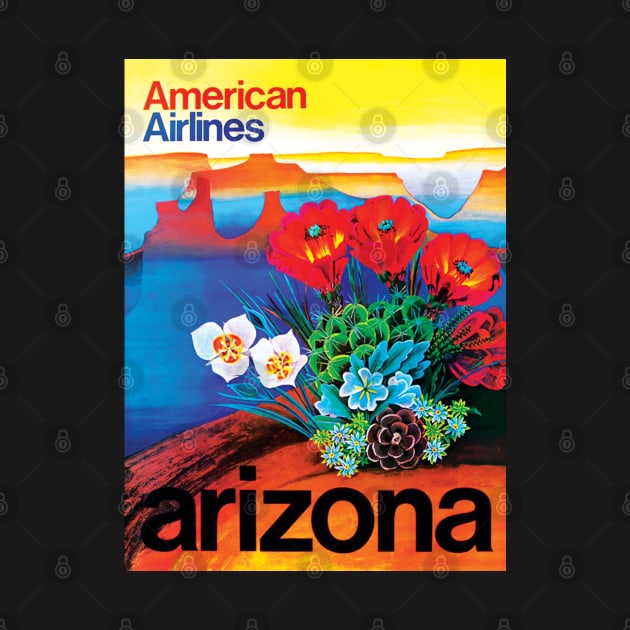 Beautifully Restored Vintage Travel Poster - American Airlines Travel to Arizona by vintageposterco